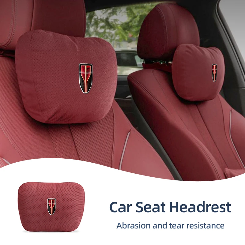 Car Interior Seat Headrest Fur Neck Pillow Lumbar Support Accessories For Hongqi H5 H6 H7 H9 E-QM5 HS3 HS5 HS6 HS7 E-HS3 E-HS9 L