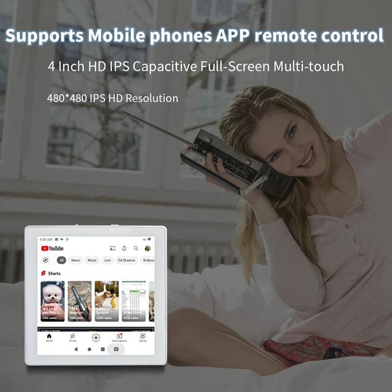 Mini 8 Ohm Android 10.0 System Smart WIFI Bluetooth 4X25W Stereo Home Theater Background Music Wall Amp Easy To Use Black