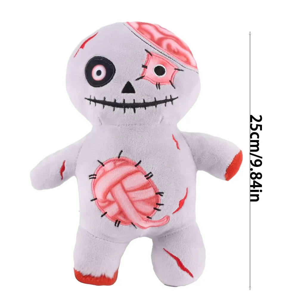 Halloween Doppelköpfiger Kürbis Plüschtier Doppelköpfiger Totenkopf Kaninchen Horrorschädel Weißer Geist Leuchtende Zombie Katze Halloween Geschenk