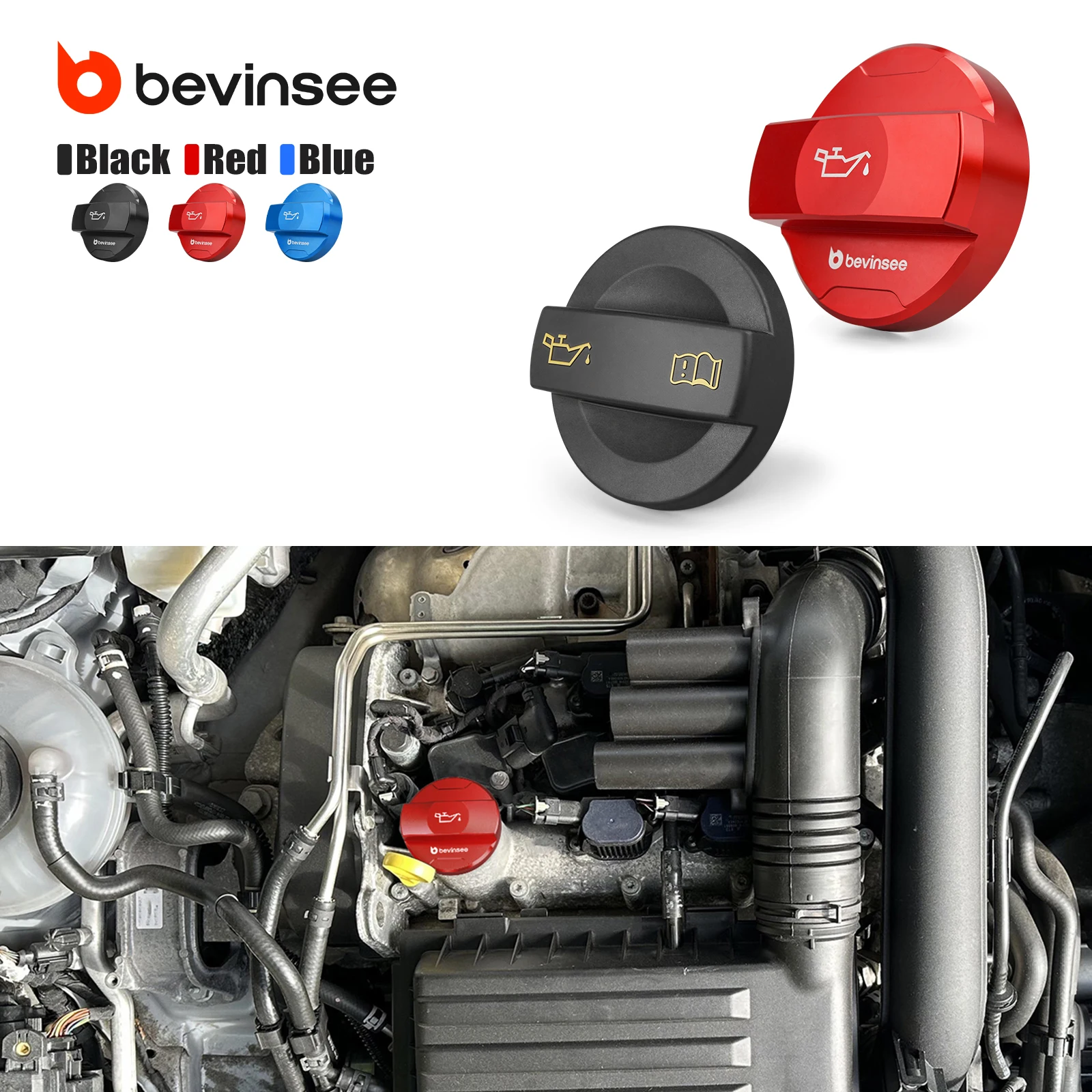 

For EA211 Engine Oil Filler Cap for Audi A3 A1 RS3 Q2, for VW for Golf 5/6/7/7.5/8/8.5 for Polo, for SEAT Ibiza, for Skoda Fabia