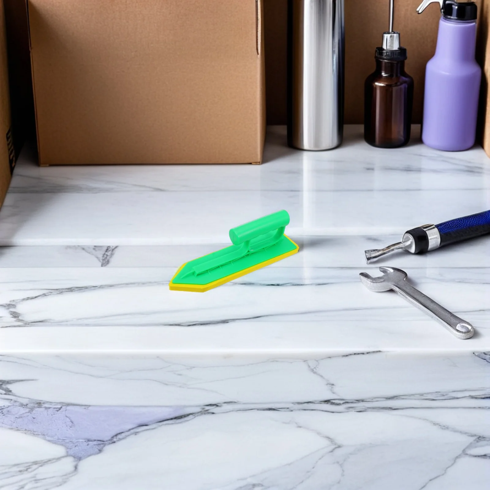 أداة تعويم للبلاط 9.04X3.14X2.55In مجرفة بلاستيكية تعويم لينة إيفا الإسفنج وسادة السلس الجص تطبيق غير عصا سهلة التنظيف #3