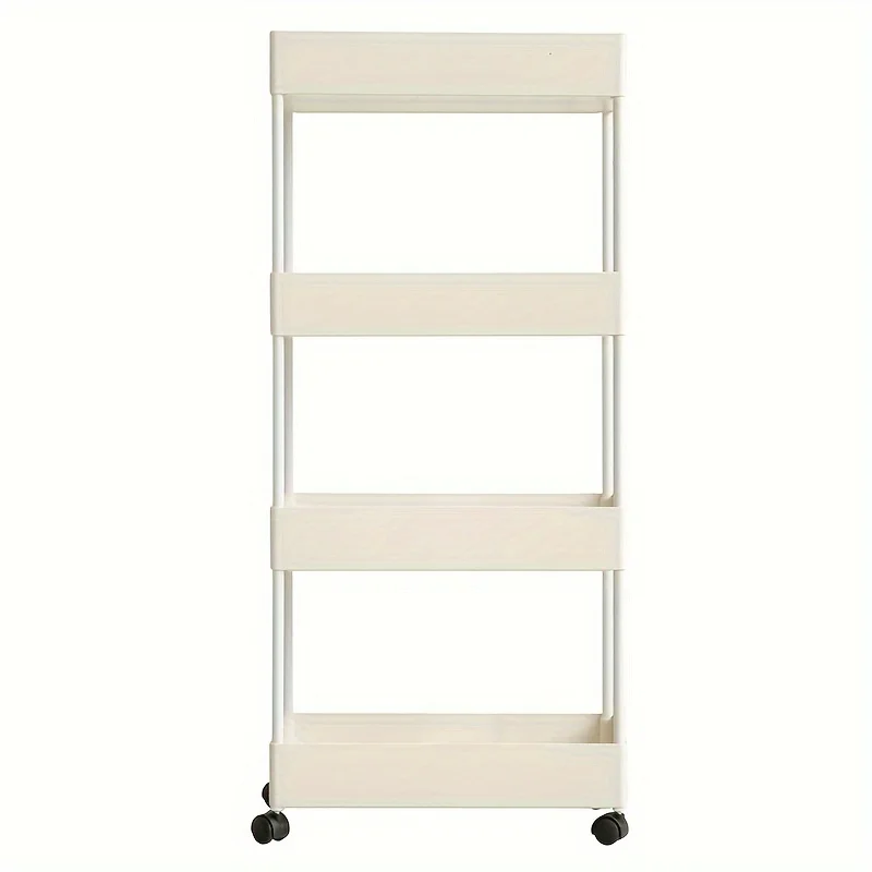 Floor to ceiling kitchen movable storage rack, bathroom crevice storage rack, beauty salon trolley