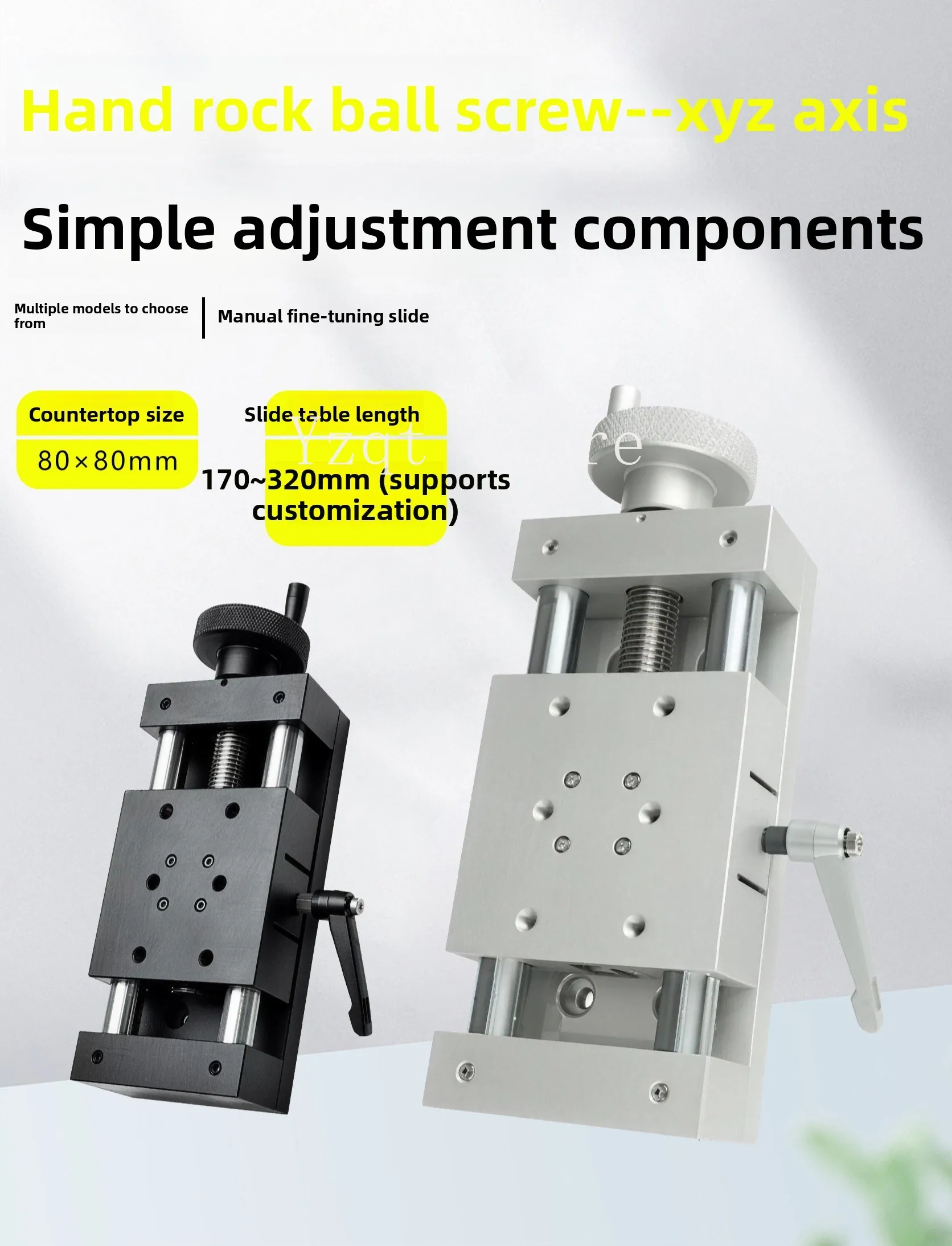 Easy Adjustment Component XKST100/150XYZ Axis Hand Ball Screw Slide Precision Manual Fine Adjustment Slide
