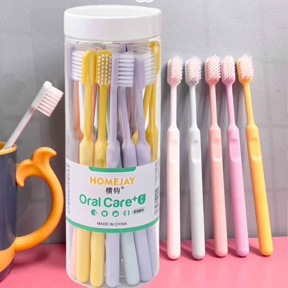 

10pcs Candy Color Toothbrush Simple and Fashionable Family Travel Women Men Soft Fur Japanese Toothbrush Зубная Щетка