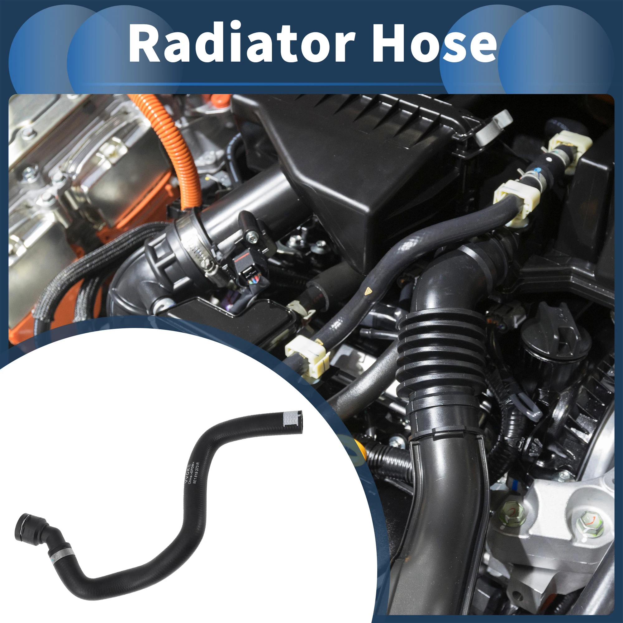 

UXCELL Шланг радиатора, шланг обогревателя No 8E1819373R для Audi A4 Avant Wagon 4-дверный 1,8 л 2004-2005, черная резина