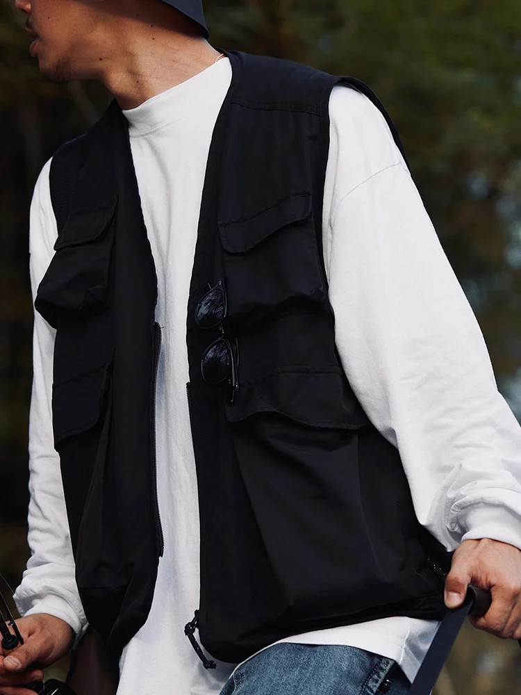 Gilet tattico multitasche Broshood 21aw in stile giapponese