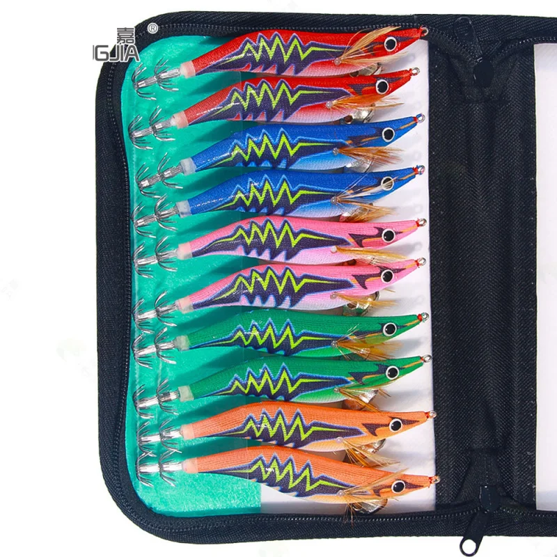 2.5-3.0-3.5No.UVLuminous محاكاة الروبيان جديد بيونيك وهمية الطعم مجموعة خشبية الروبيان الحبار هوك إغراء الطعم الصيد البحري المياه العذبة Un #2