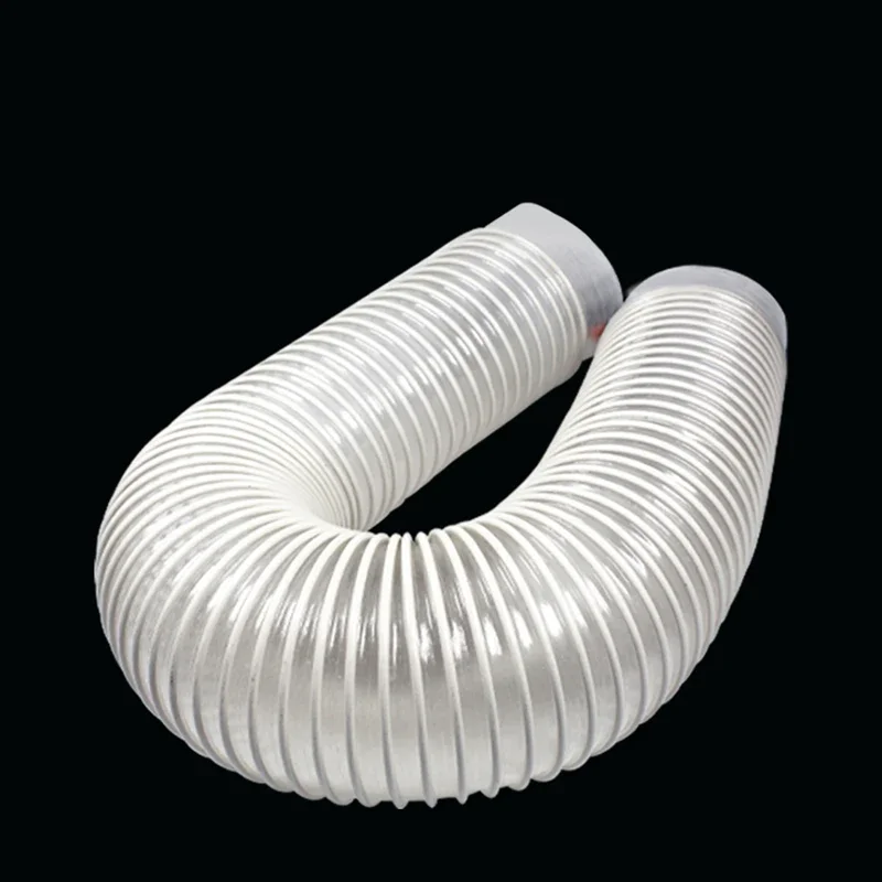 2M Transparent PVC Plastic Steel Wire Hose Home Cleaning Dust Removal Suction Pipe Inner Diameter 32-100mm Length 2000m