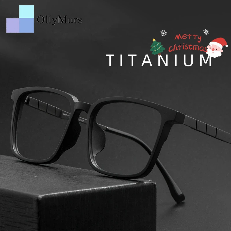 

OLLYMURS квадратные титановые очки по рецепту ретро модные прозрачные очки оптическая оправа для очков для мужчин женщин BV9007Y