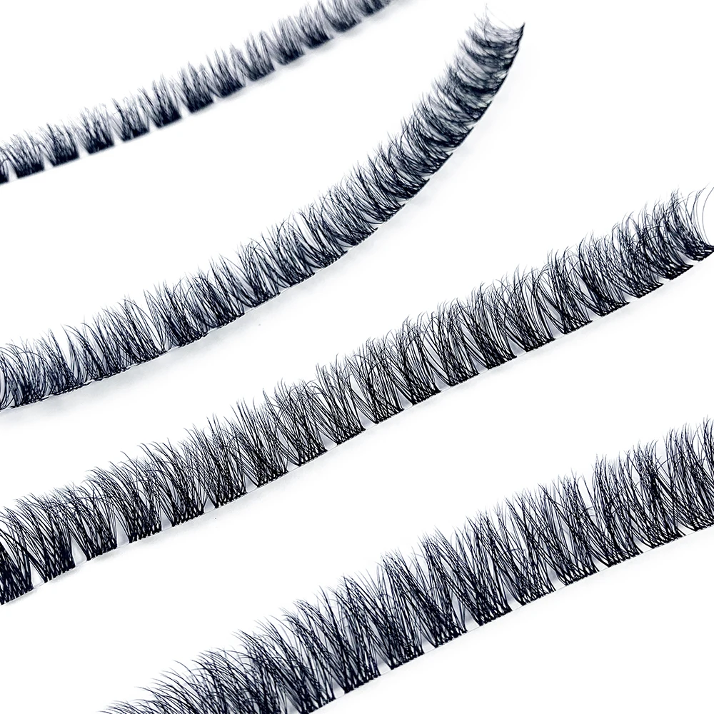 Fluffy Lash Clusters Cluster di ciglia spesse CC Curl Wispy ciglia individuali 10-16mm Cluster eyelashextensions 28 pz