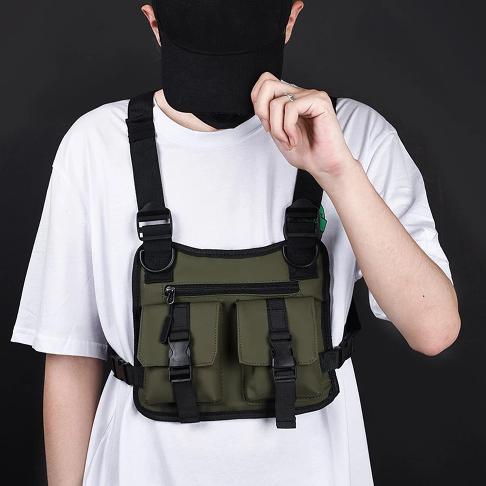

Chest Rig Bag Running Chest Pack Multi-Function Outdoor Chest Bag Adjustable Hiking Bag Waterproof for Cycling Hiking