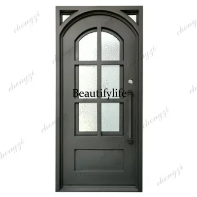 Y136  Customization Custom High Quality Manufacture Wrought Iron Single Door Iron Single Door Design