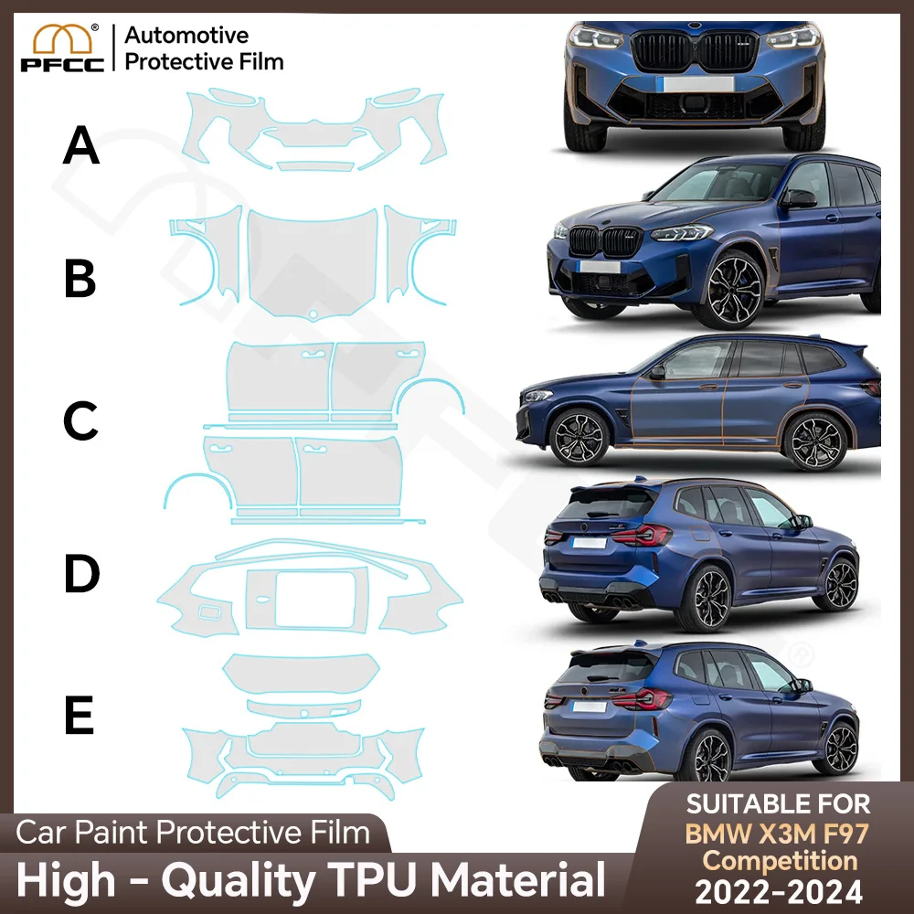 Pre Cut For BMW X3M F97 Competition 2022-2024 TPU Paint Protection Film Car Body PPF Clear Bra Anti-scratch Resistant Invisible