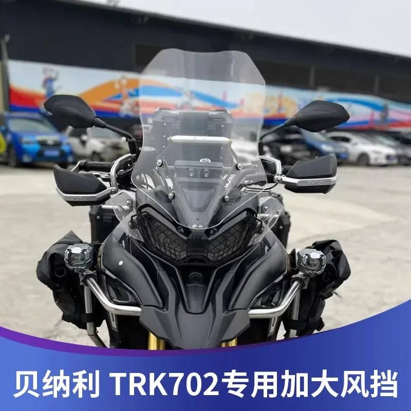 FOR Benelli TRK702/702X Exclusive Tall Windshield Wind Deflector Clear Full Wind And Rain Protection Motorcycle Accessory