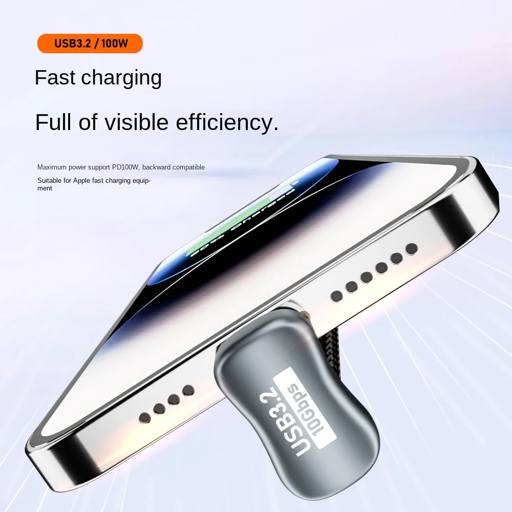 10FT 10Gbps 100W USB-C USB 3.1 Type C Male to Female Extension Data Cable Opposite U Shape Back Angled with Sleeve 0.5M 1M 2M 3M