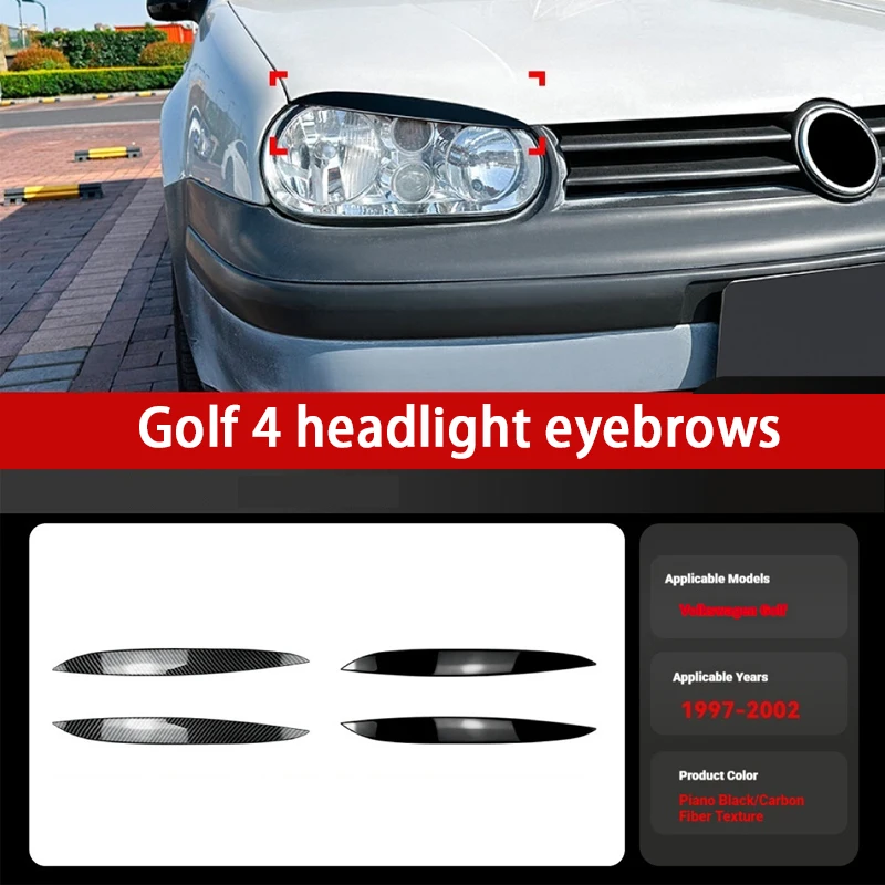 Applicable to 1997-2002 Volkswagen Golf 4 High 4 MK4 Headlight Light Eyebrow Car Sticker Cross-border Modification Parts