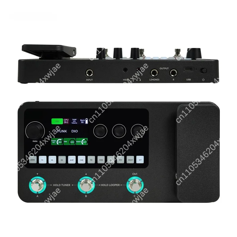 All-in-One Guitar & Bass Effects Processor with Drum Machine, Looper & Tuner for Practice & Recording