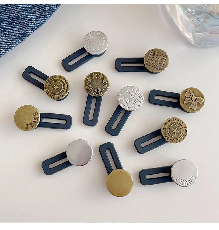 Jeans Waist Adjustment Buckle, Extended Removable Button, Random Delivery