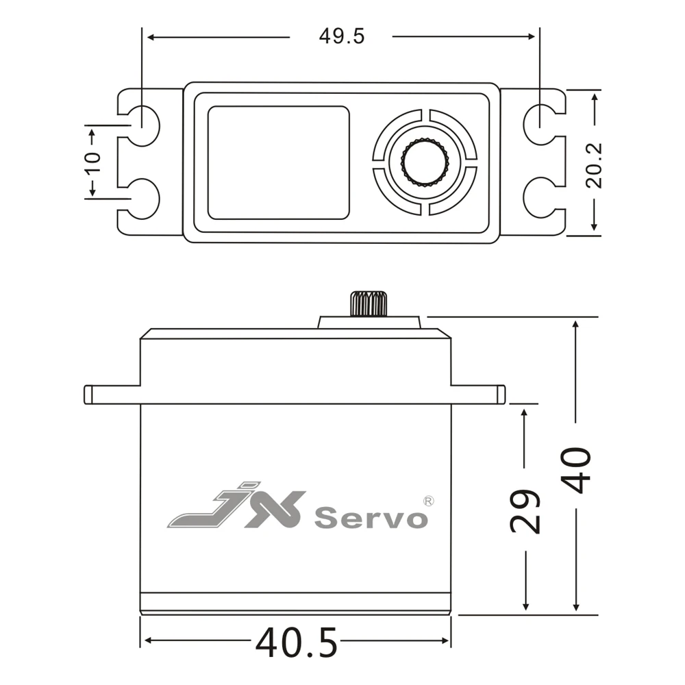 High Quality JX Ecoboost CLS6336HV 36KG Servo Large Torque 180 Degree CNC Digital Coreless Servo for RC Models Helicopter Cars