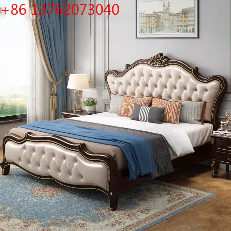 

Salon Luxury Double Bed Modern Whitr King Aesthetic Frame Double Bed High End Princess Sleeping Japanese Muebles Salon Furniture