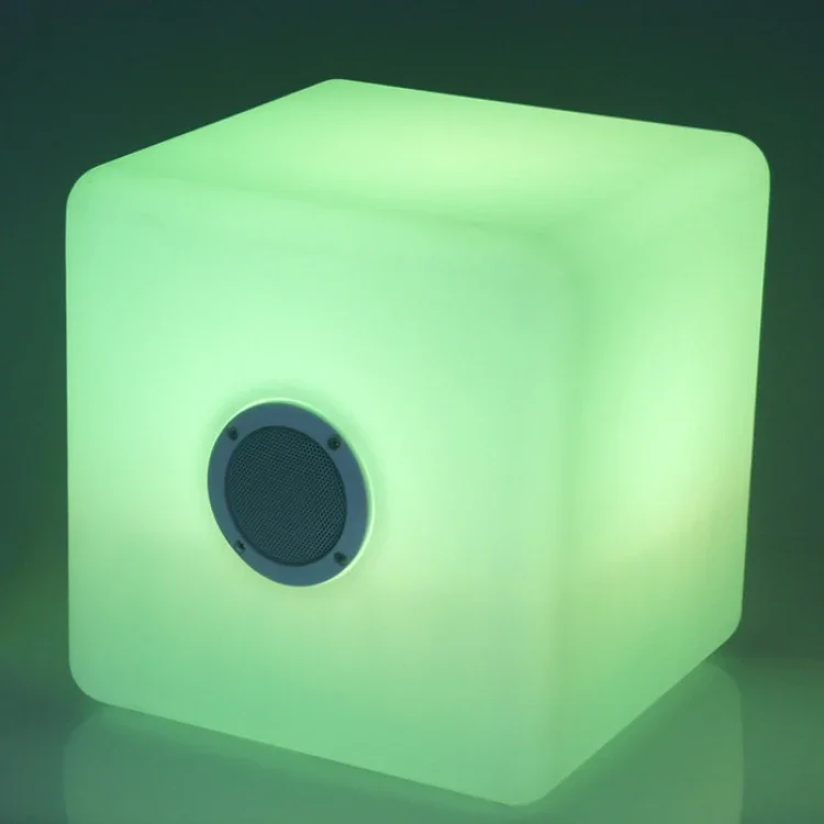 Cube Seat with Night Light Speaker Portable Music Speaker Lantern Party Bar Audio Video Atmosphere Lighting Equipment