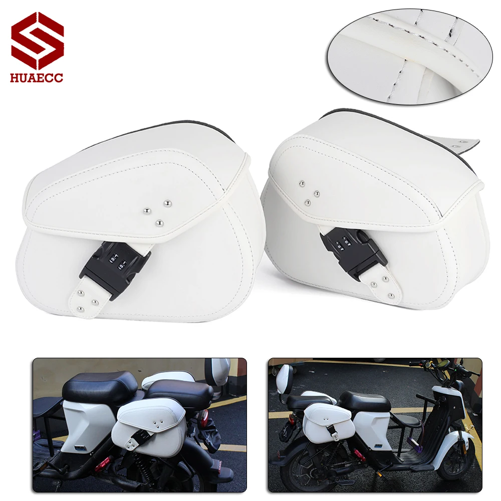 White Waterproof Motorcycle Tail Bag Multifunction Motorcycle Rear Seat Bag High Capacity