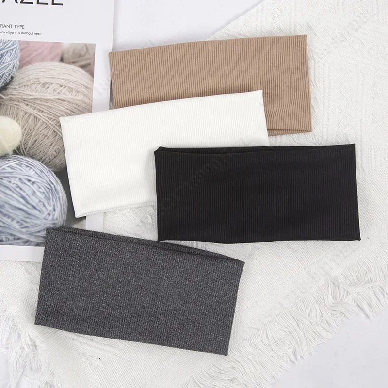 أربطة شعر مرنة بلون سادة للنساء والرجال، عصابة رأس للجري واللياقة البدنية والرياضة واليوجا وإكسسوارات عصابة رأس للفتيات