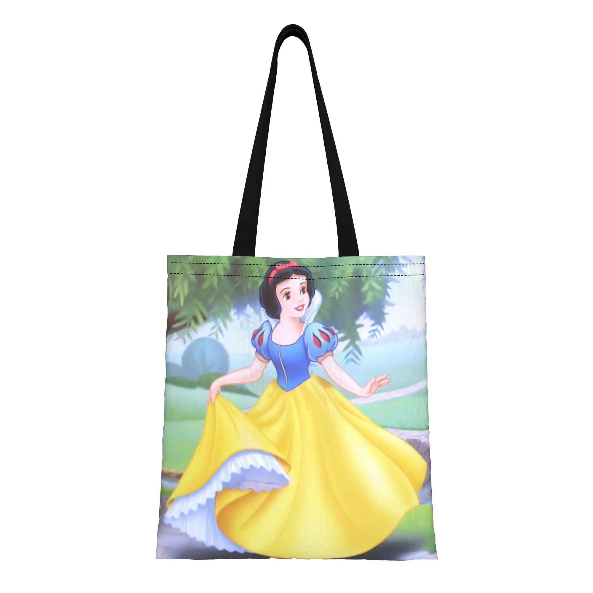 

Back to school season Snow White Snow White and the Seven Dwarfs Canvas Tote Bag Perfect for Travel Women's Top-Handle Bags