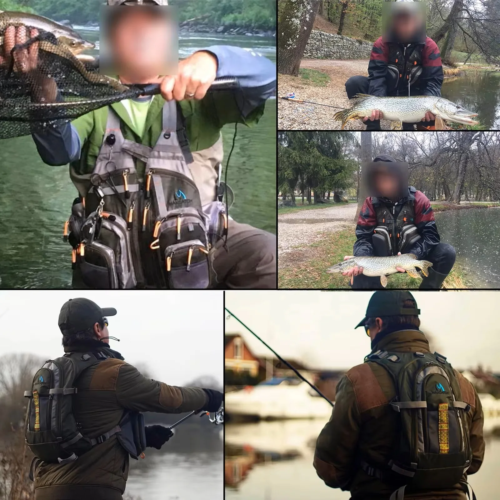 MAXIMUMCATCH Adjustable Breathable Mesh Fly Fishing Vest & Tackle Backpack – Multi-Pocket Outdoor Fishing Vest view 6
