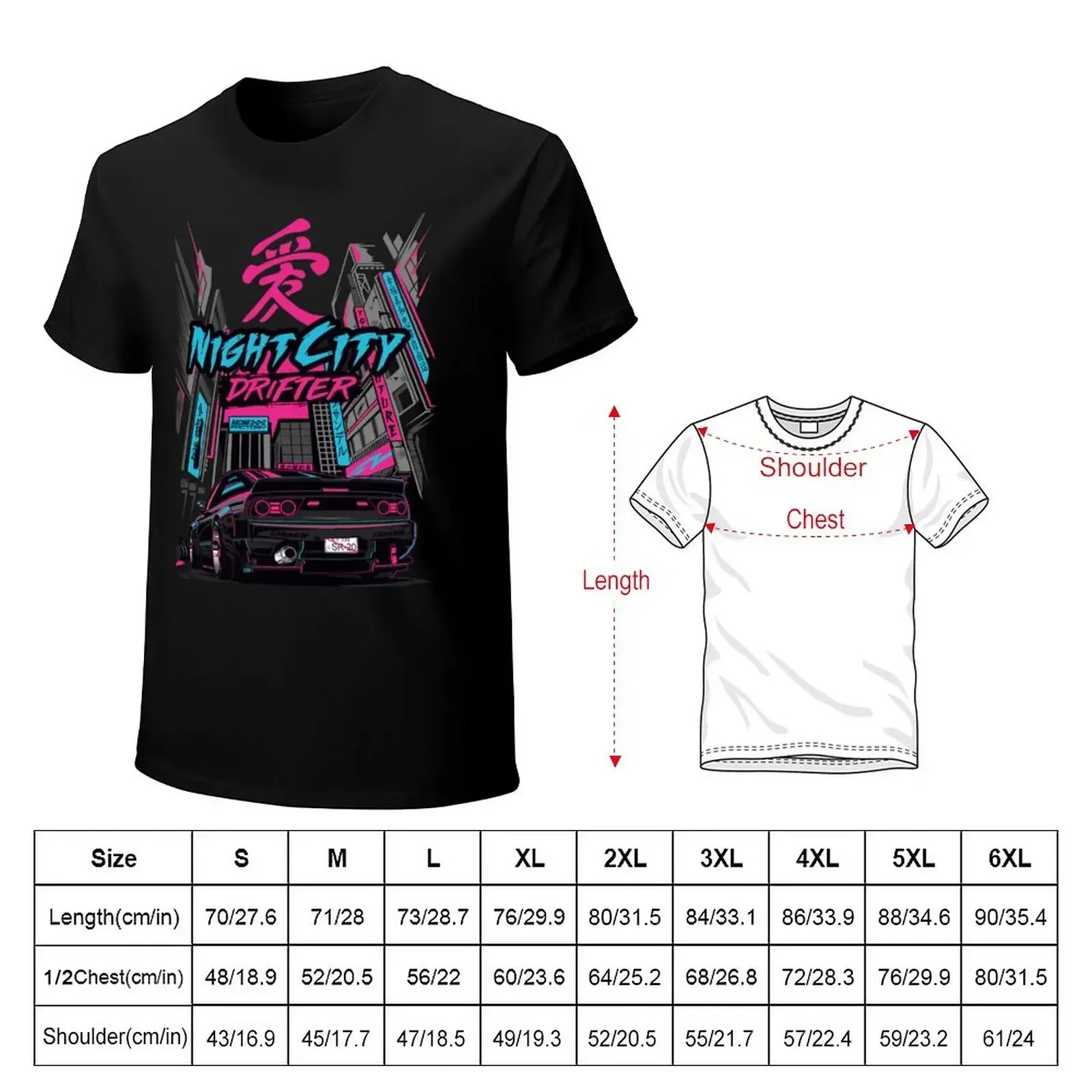 240sx - Night City Drifter T-Shirt shirts graphic tee graphics mens designer t shirt