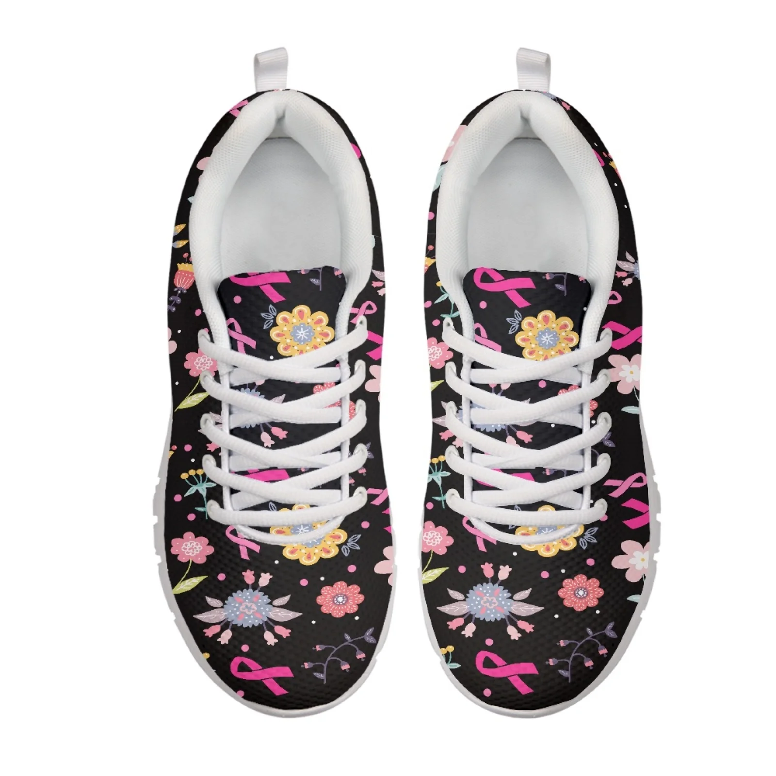 Coloranimal Scarf Flowers Mesh & EVA Sole Mens Sports Tennis Shoes Soft Running Shoes for Women New Arrival