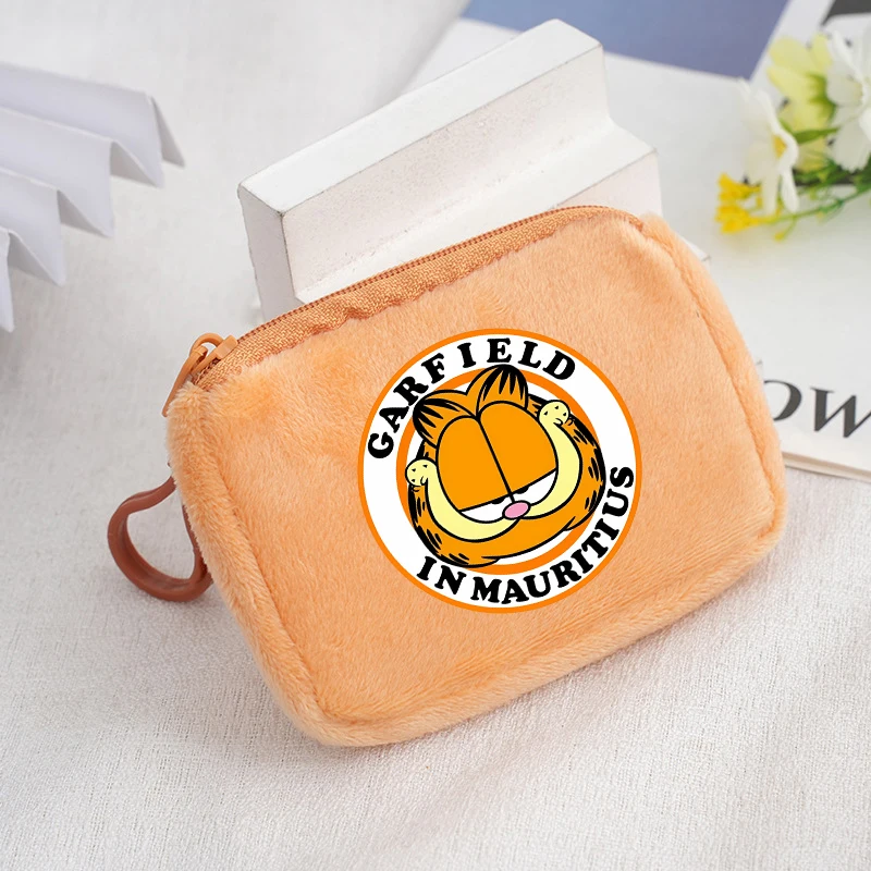 Garfield peluche portamonete Anime Cartoon Cat stampato portafoglio ragazzi ragazze portatile Kawaii Storage Bag Cute Cosmetic Bags regali nuovo