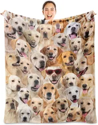 Labrador Dog 3D Printing Throw Blanket Gifts for Soft Sofa Bed for Teen Girls Boys