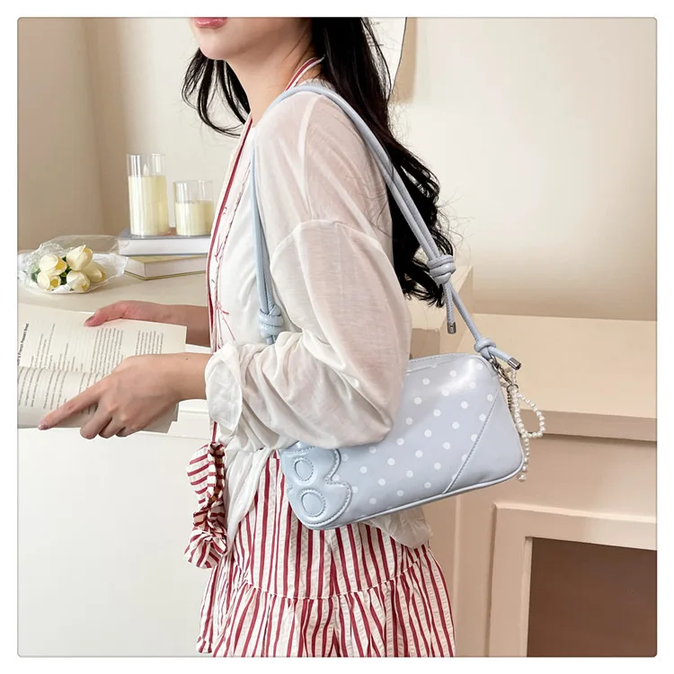 

‌New 2025 Korean Cute Bag - Polka Dot Mini Square Shoulder Bag for Girls, Sweet-Cool Versatile Crossbody Purse‌