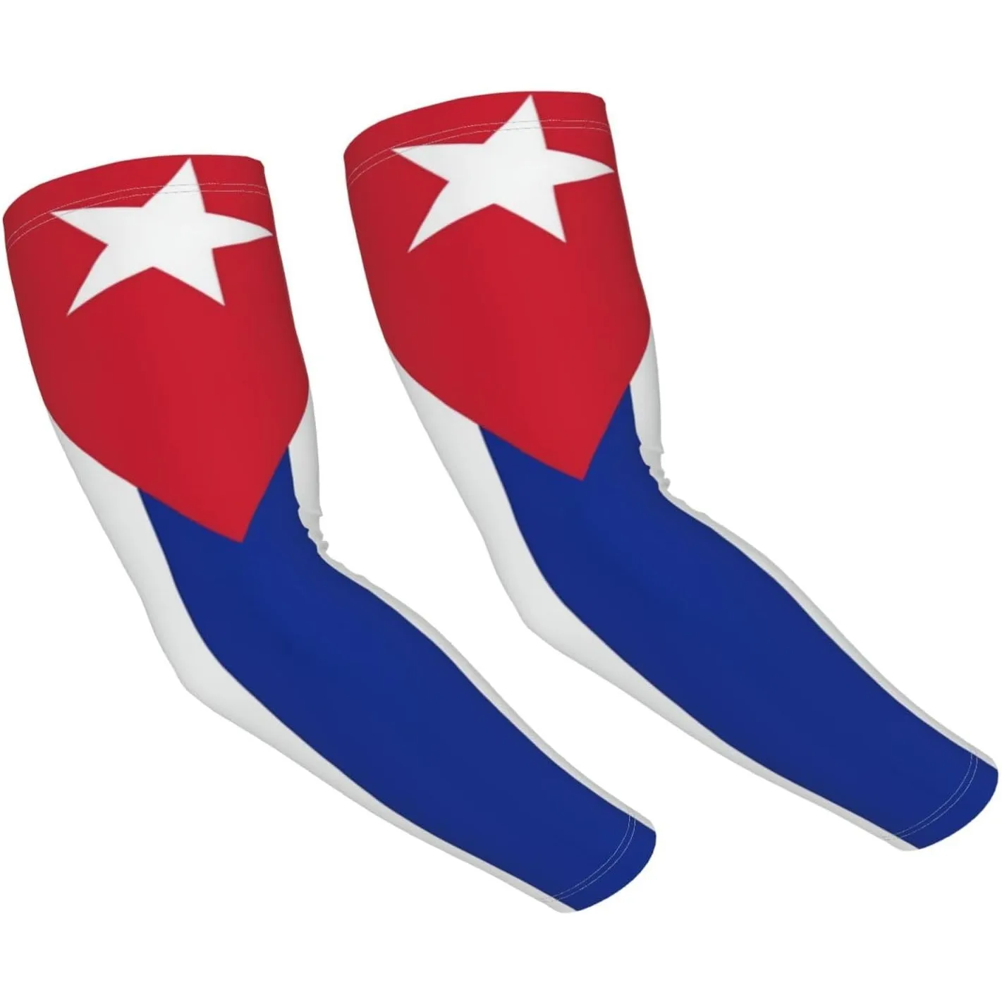 

Cute Cuba Flag Sun Protection Arm Sleeves Flag Sports Cooling Arm Sleeves for Men Women Gardening Cycling