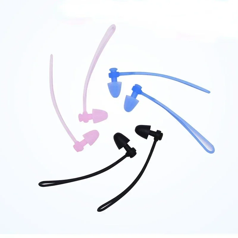 

Anti-lost Swimming Earplugs Waterproof Noise Reduction Soft Silicone EarPlugs with Rope for Sleeping