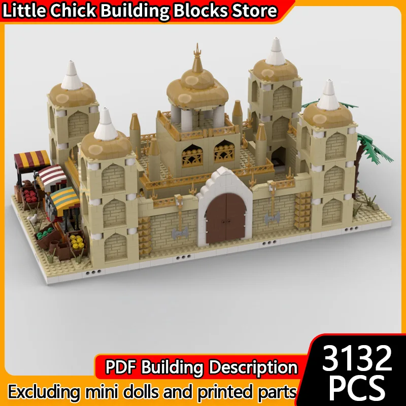 

Medieval Castle Model MOC Building Bricks Desert Village Palace Modular Technology Children Holiday Gifts Assemble Toys Suit