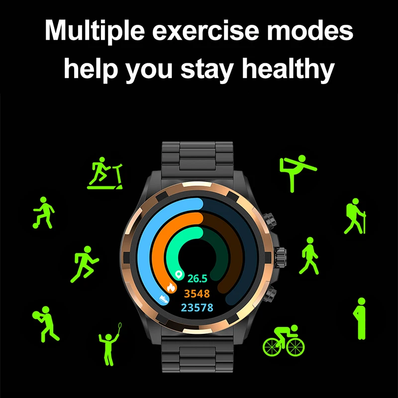 1.43Inch Wireless Health Sports Watch Heart Rate Monitoring Blood Oxygen Monitoring Sleep Monitoring Smart Watch For Women Men