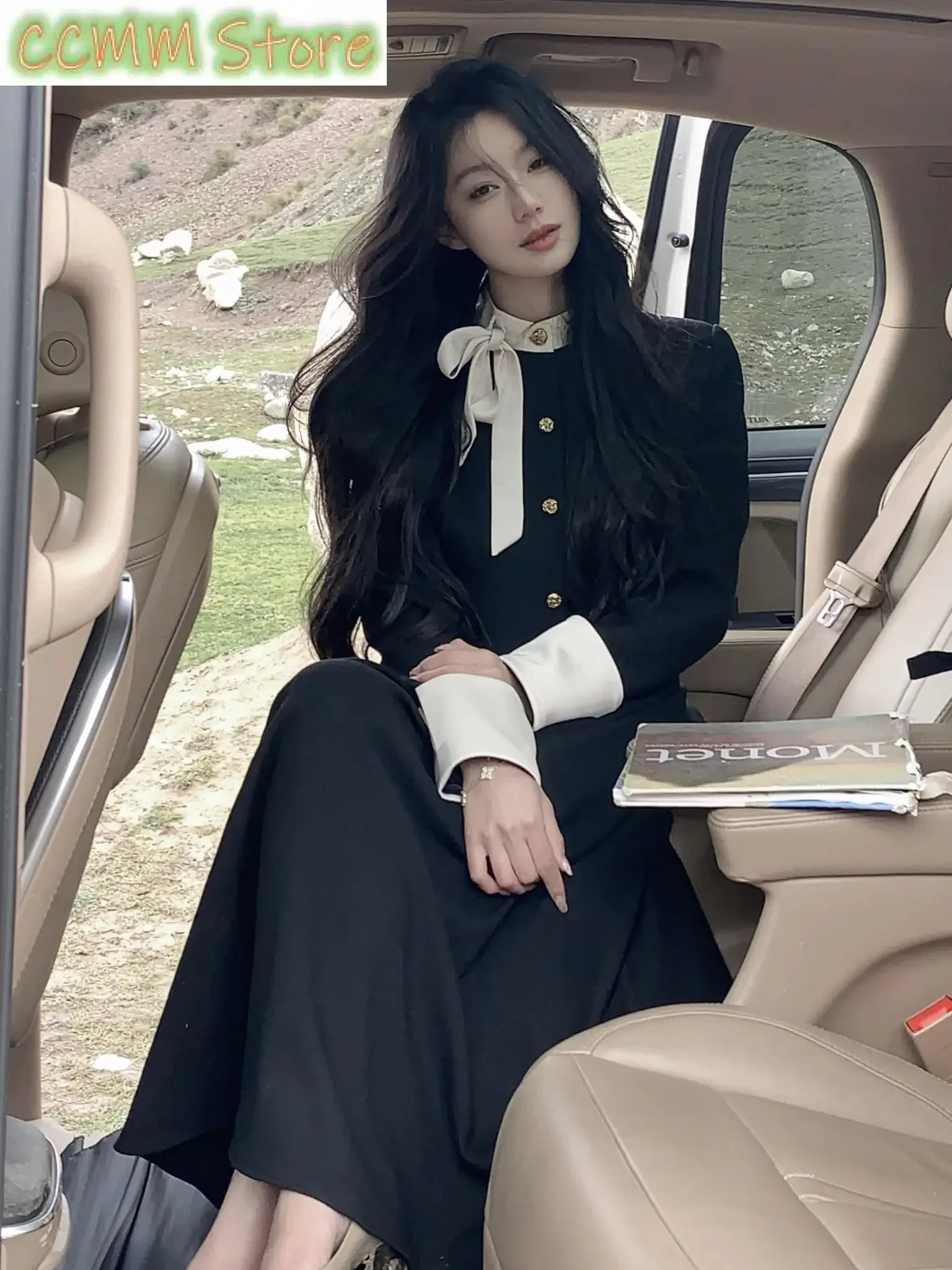 New Korean Elegant Hight Waist Skirt Outfits Fashion Single Breasted Short Coat 2 Piece Set Women Princess Evening Party Clothes