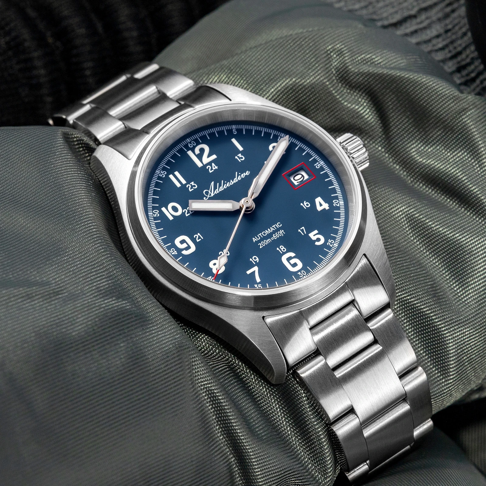 ADDIESDIVE Luxus Männer Mechanische Armbanduhr Saphirglas Edelstahl 200M Wasserdicht Neue Automatische Uhren Für Männer AD2070