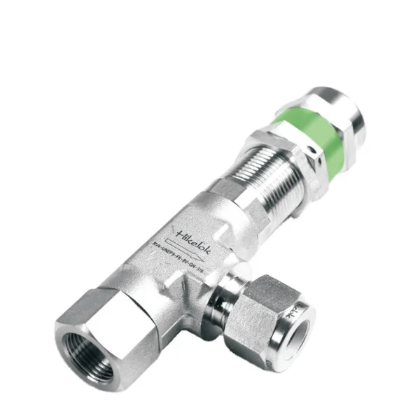 Parker type Hikelok manufacturer  supplier 6000 psi 3/8  NPT stainless steel high pressure safety relief valve