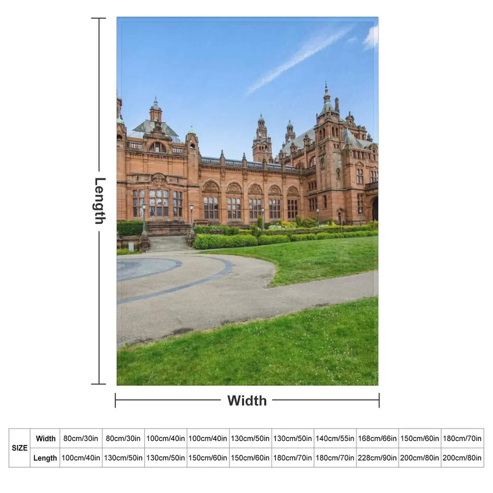 Glasgow Kelvingrove Art Gallery and Museum Scotland Throw Blanket Bed covers Baby Blankets For Baby for babies Blankets