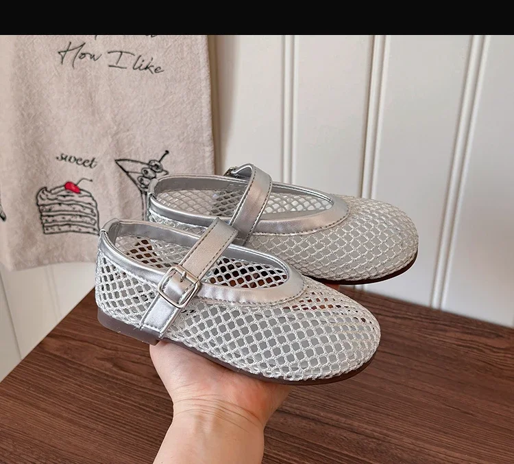 JGSHOWKITO Kleinkind Mädchen Mesh-Sandalen Sommer Knöchelriemchen-Schuhe Rutschfeste Kinder Prinzessin Outdoor Strand-Sandalen Netz Atmungsaktiv Weich – Detail 4