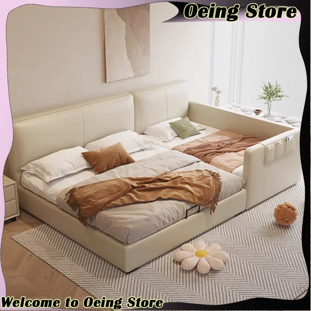 

Dollhouse Organizer Bed Headboard Fancy Double Single Multifunctional Bed King Size Frame Camas De Dormitorio Home Decoration