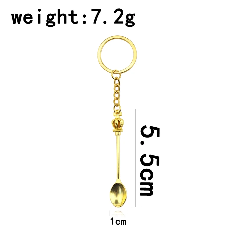 سلسلة حامل معدني للمطبخ عتيقة ، تاج غني ، قلادة سلسلة مفاتيح سهلة الاستخدام ، 3 ألوان ، 57 × 9 مم #6