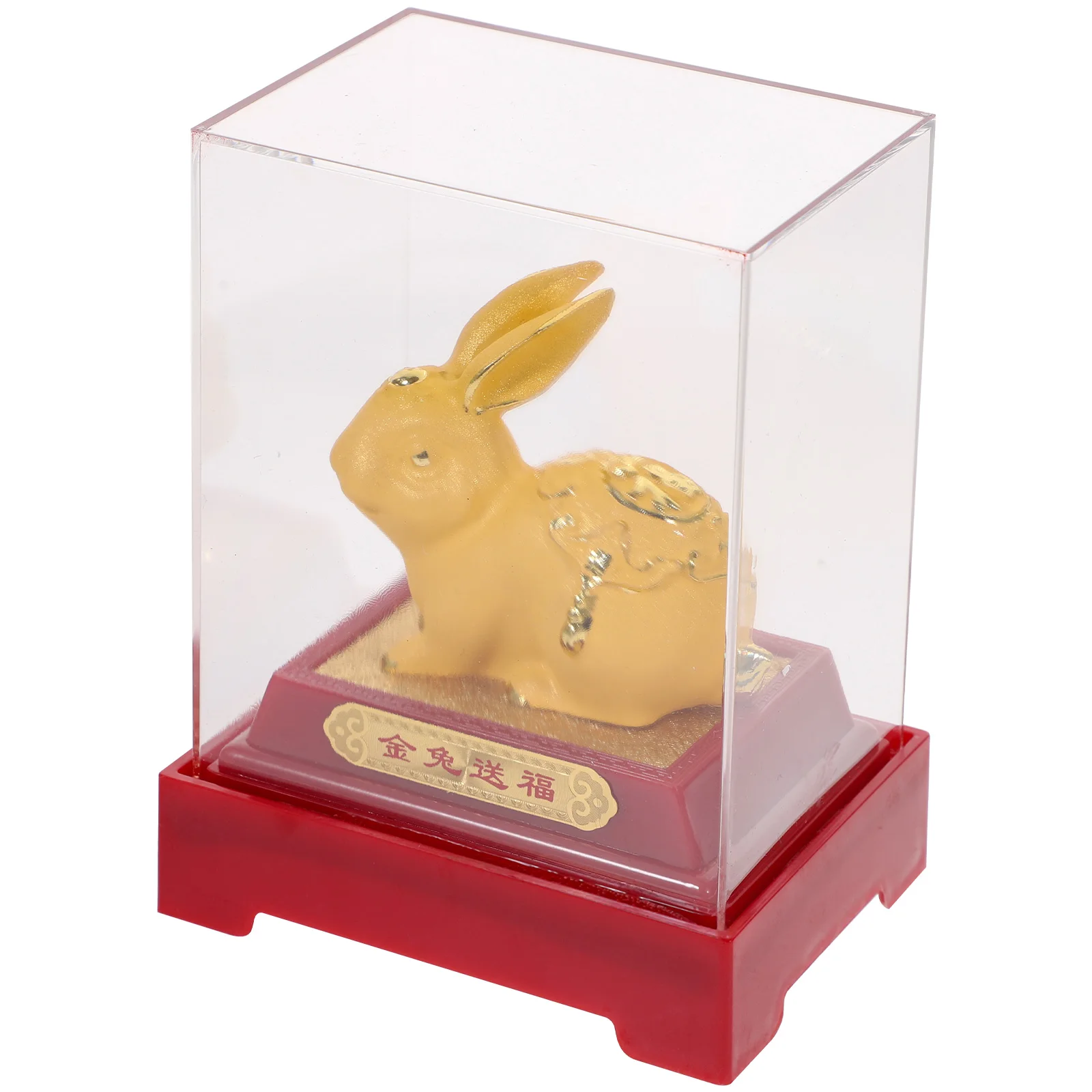 

1pcs Golden Rabbit Ornaments Home Decor Statue Bunny Figurine Zodiac Cartoon New Year Desktop Toy Rabbit Statue Small Bunny Toys