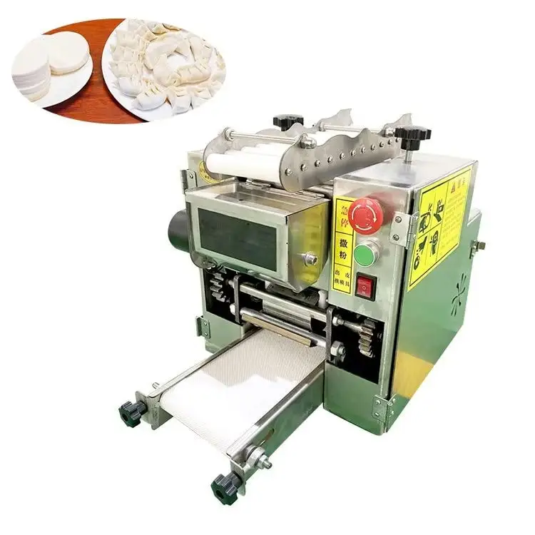 & Commercial Dual-use Automatic Stainless Steel Wonton Dumpling Wrapper Machine Flour Dough Press Wrapper
