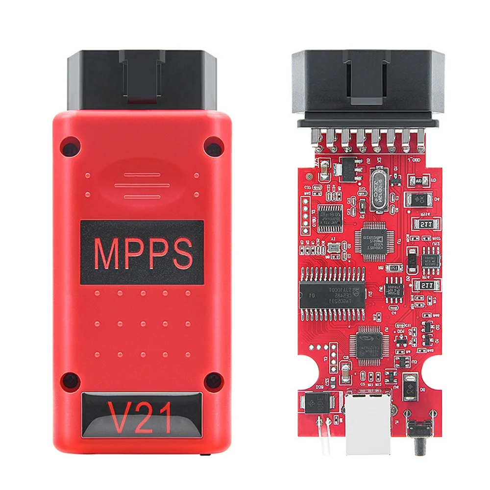 Nuovo illimitato MPPS V21 Potente interfaccia di sintonizzazione ECU Breakout Cavo tri-core Scheda PCB rossa Chip completi Sblocco Versione di ripristino