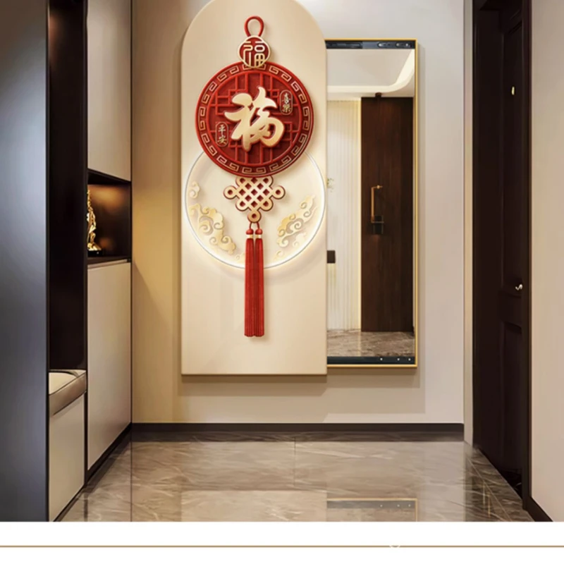 foyer decorative painting with adjustable occlusion hidden invisible dressing mirror mural