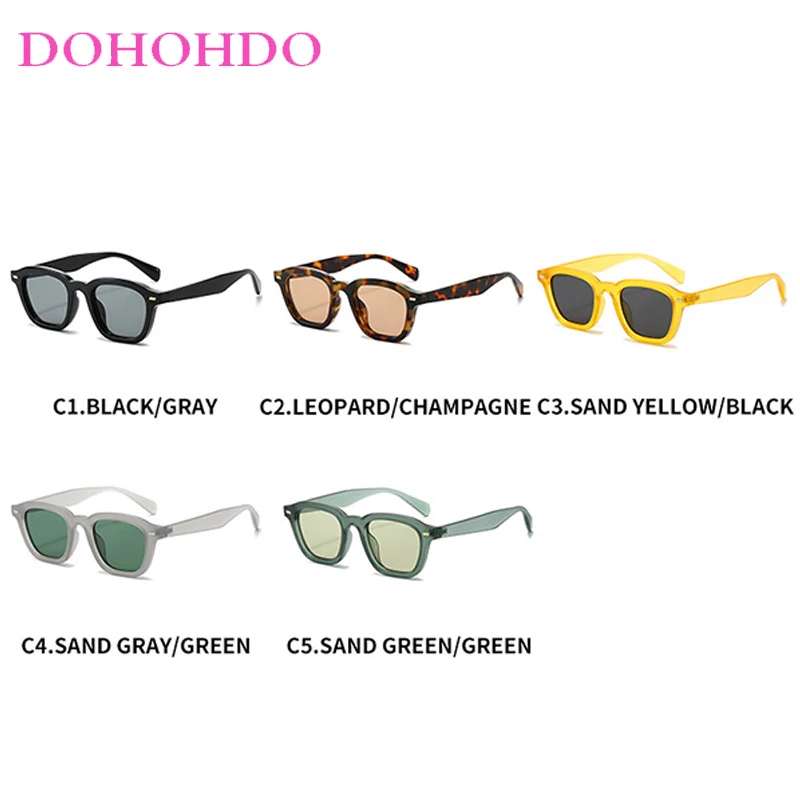 Vintage Classic Small Square Sunglasses Men Women Fashion Trendy Luxury Brand Designer Outdoor Travel Driving Sun Glasses UV400